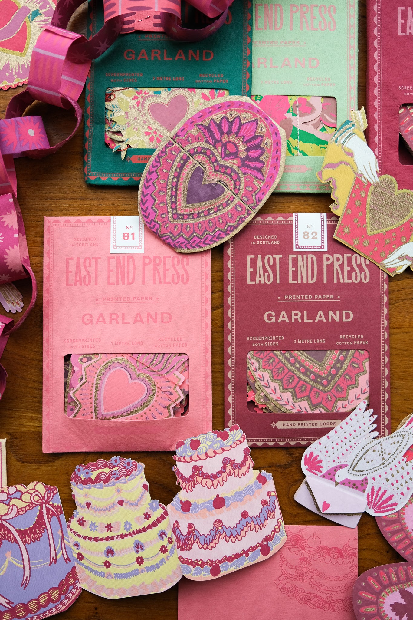 Sweet Hearts Sewn Garland