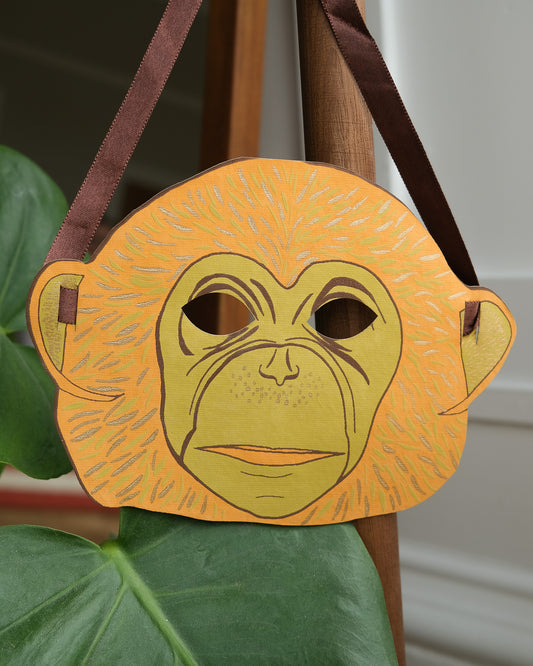 Monkey Mask Greeting Card