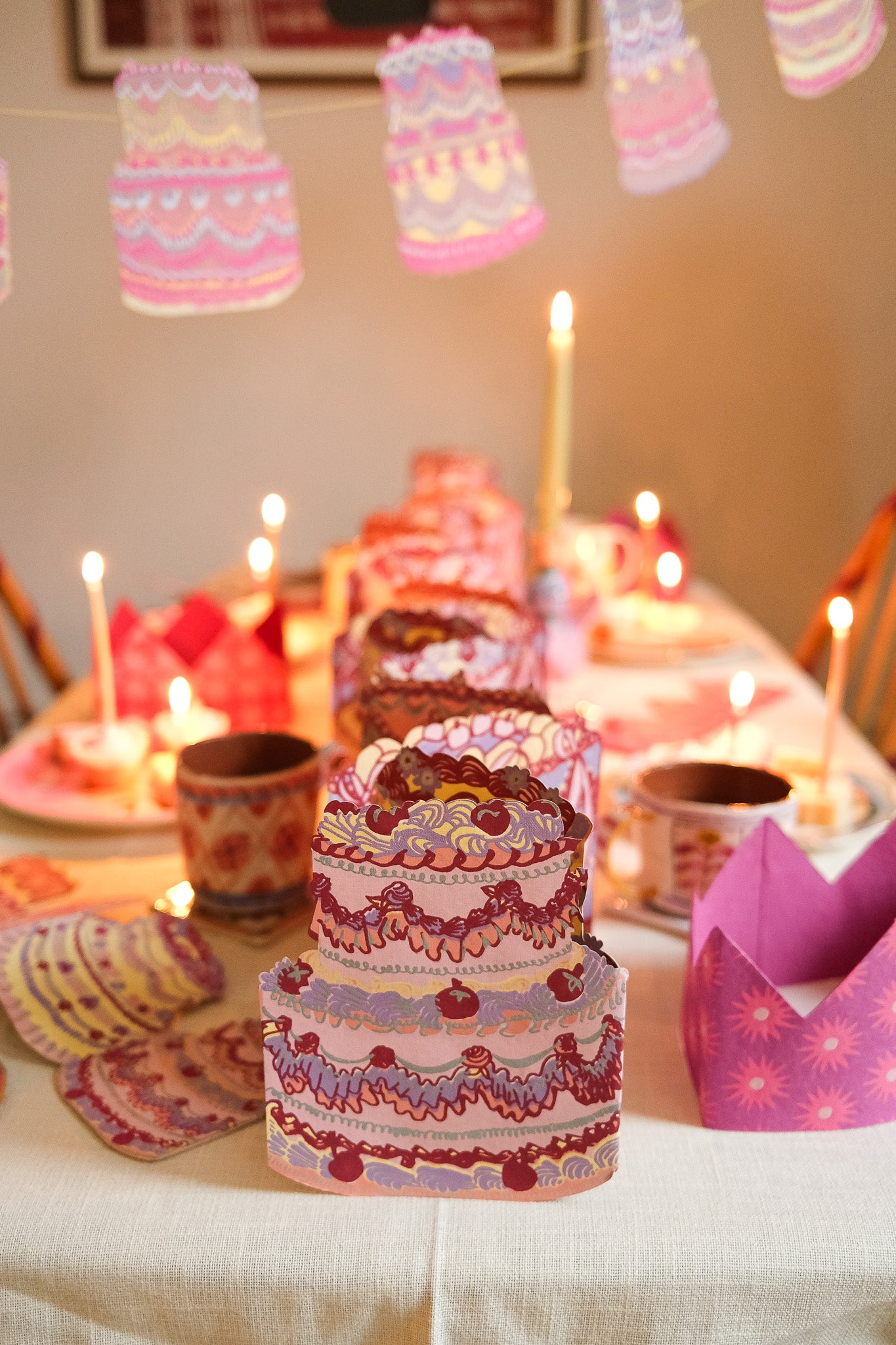 BIRTHDAY CAKE CONCERTINA GARLAND