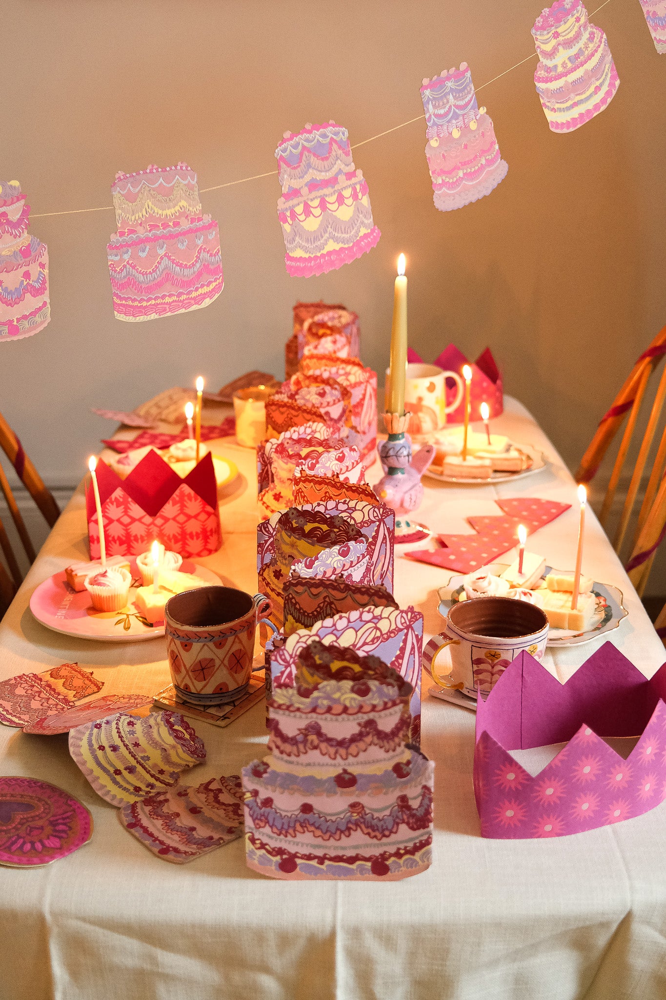 BIRTHDAY CAKE CONCERTINA GARLAND