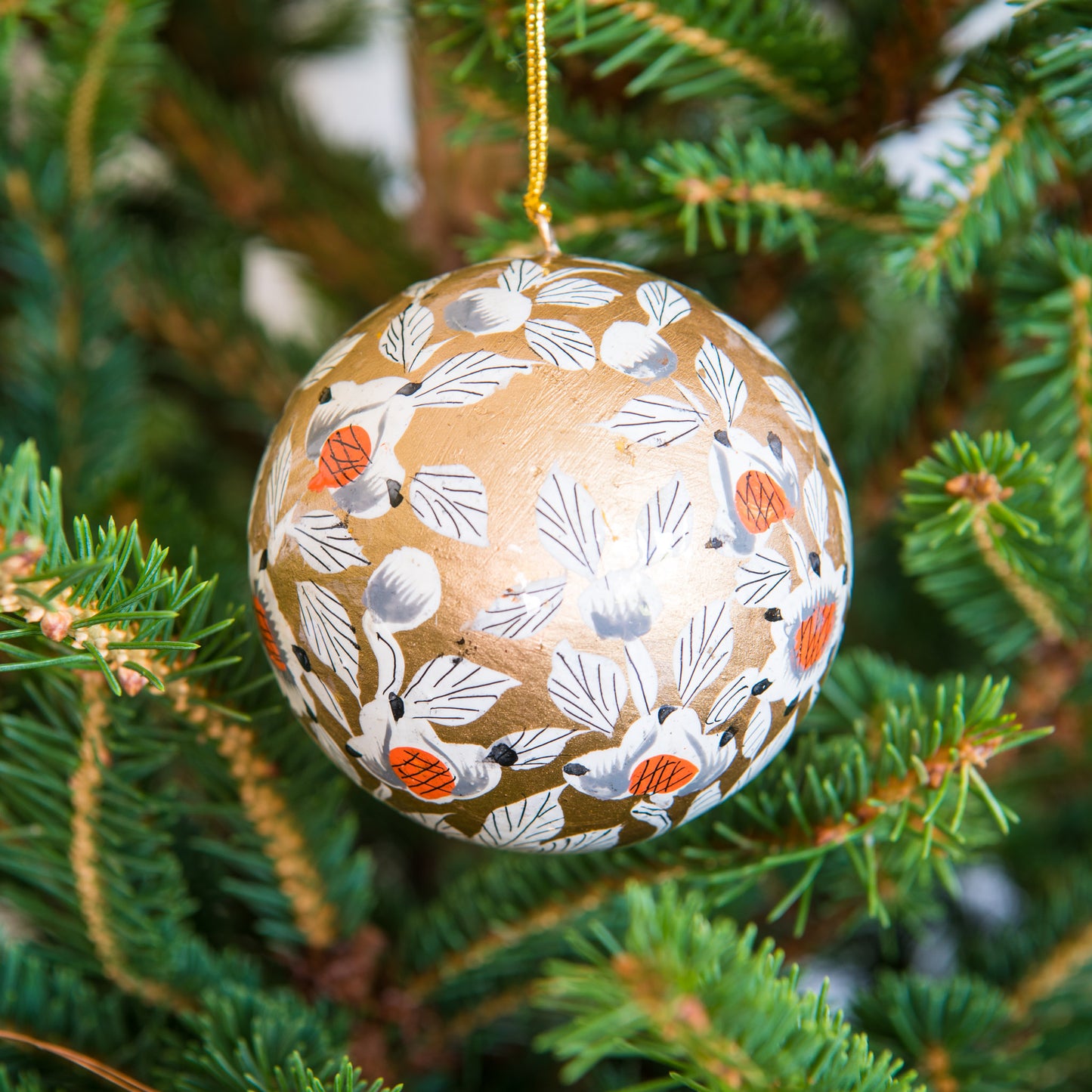 White and Gold Bauble