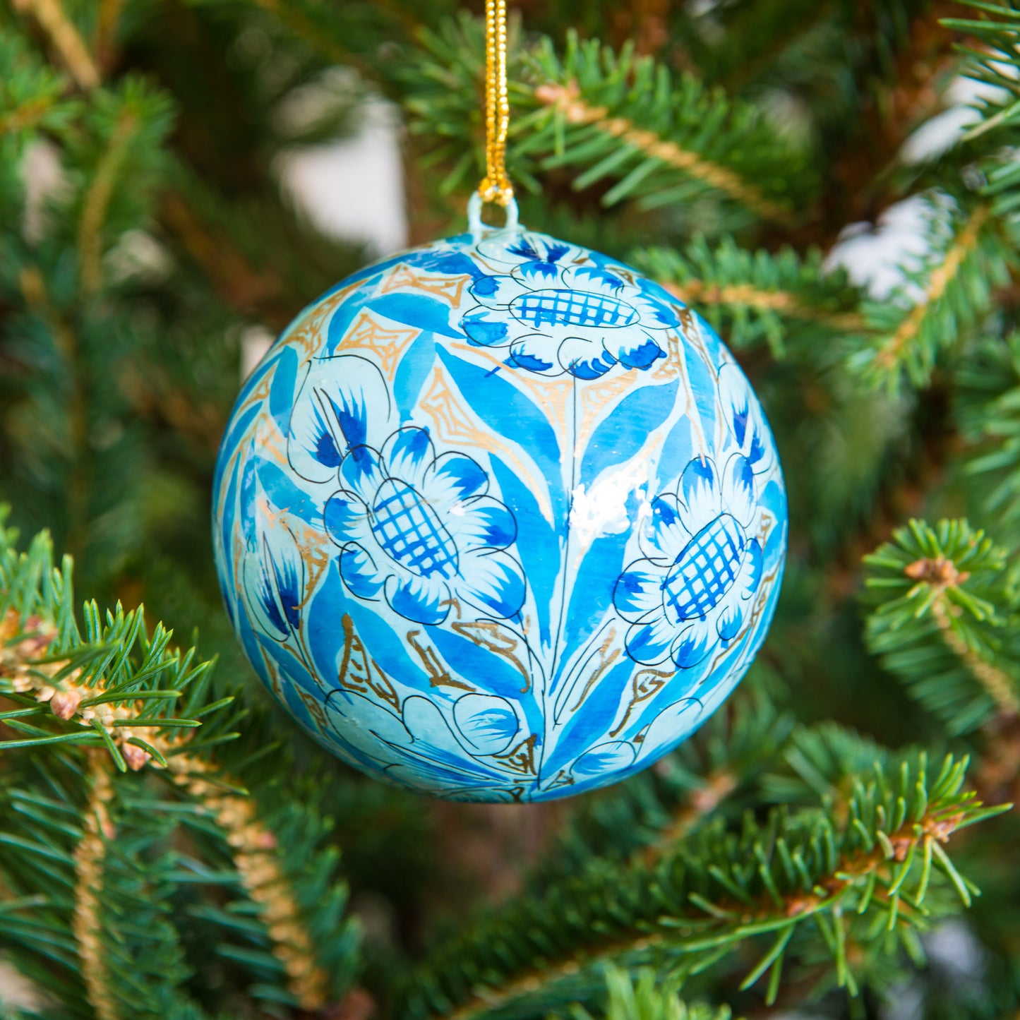 Blue and Gold Bauble