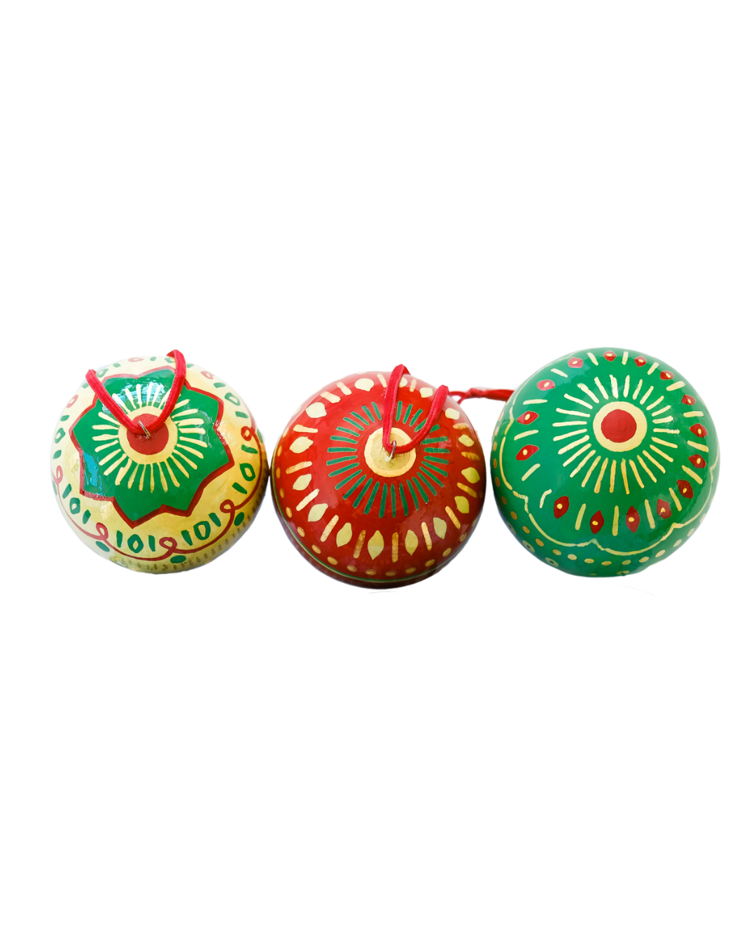 Jolly Green - Set of Three Baubles