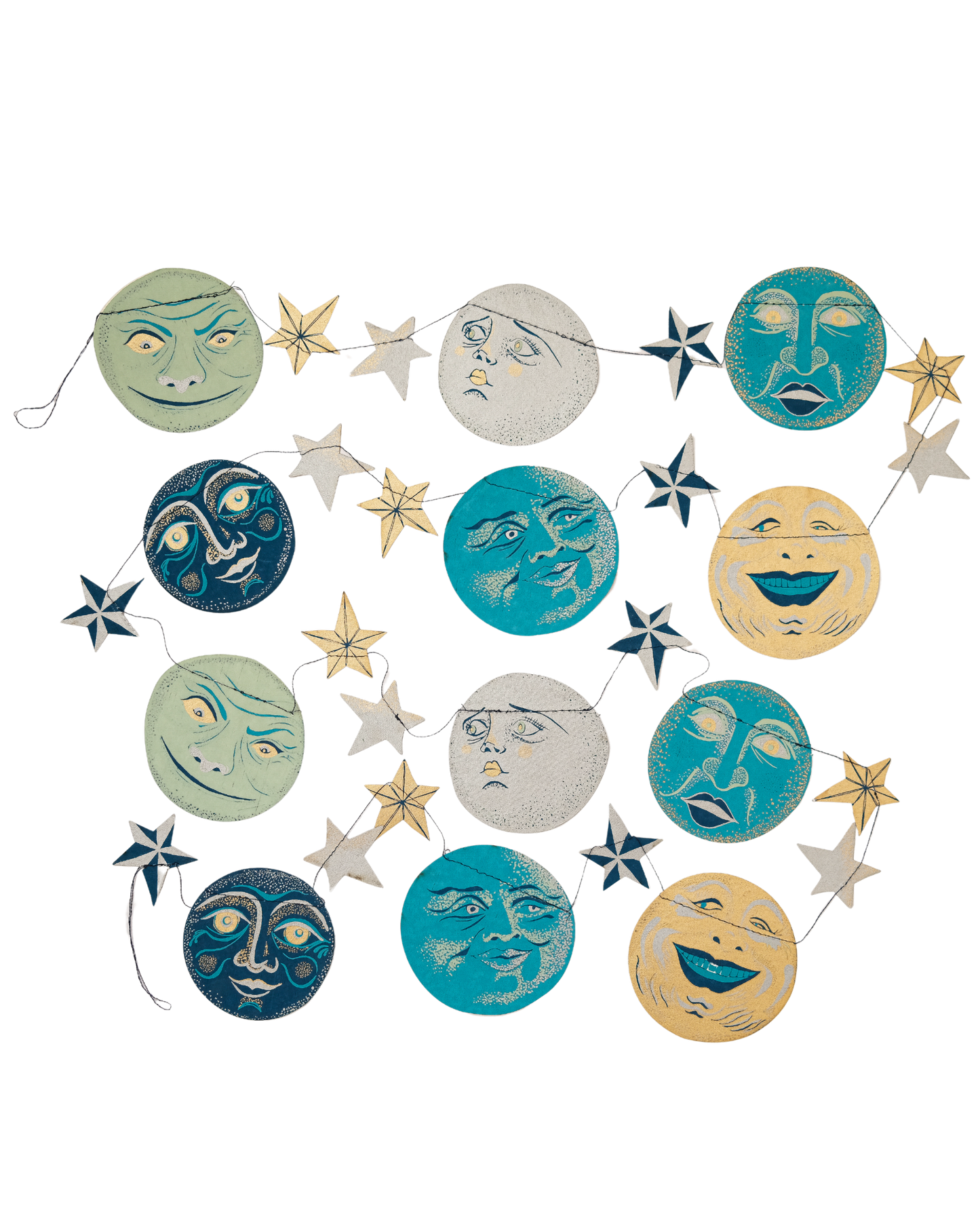 Man on the Moon Sewn Garland