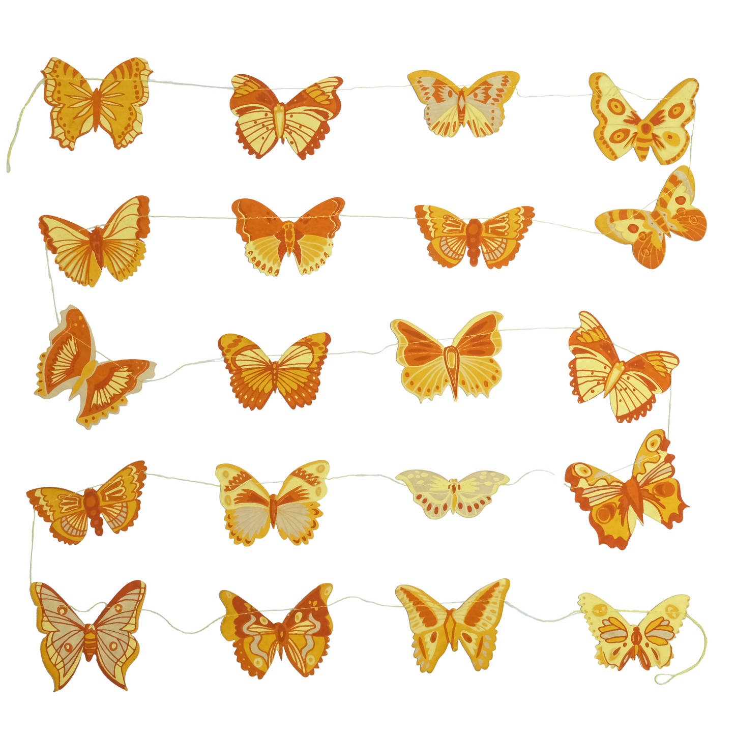 British Butterfly Sewn Garland