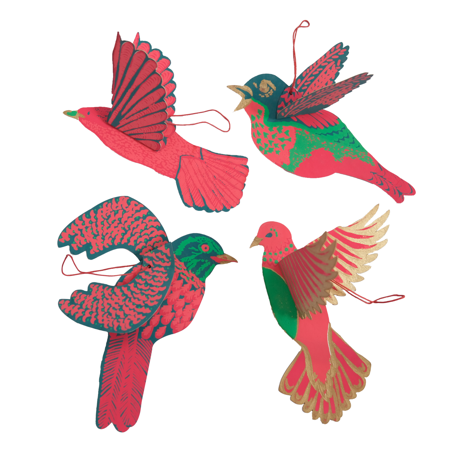 Party Birds Paper Ornaments