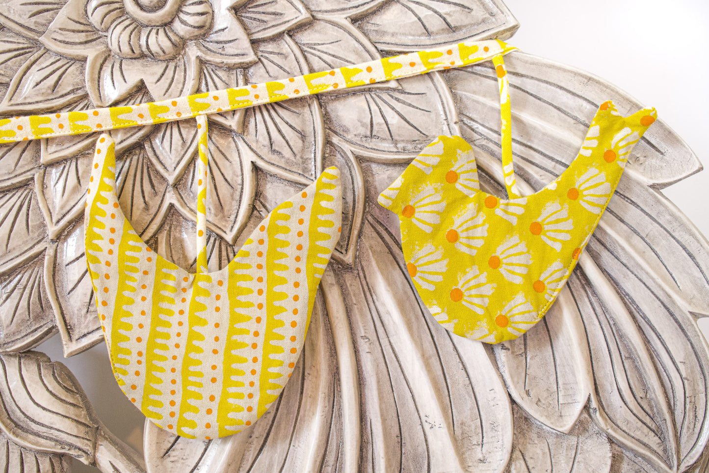 Yellow Bird Fabric Garland