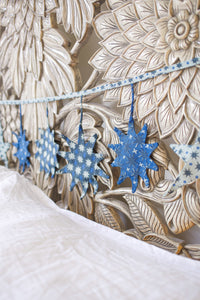 Blue Star Fabric Garland