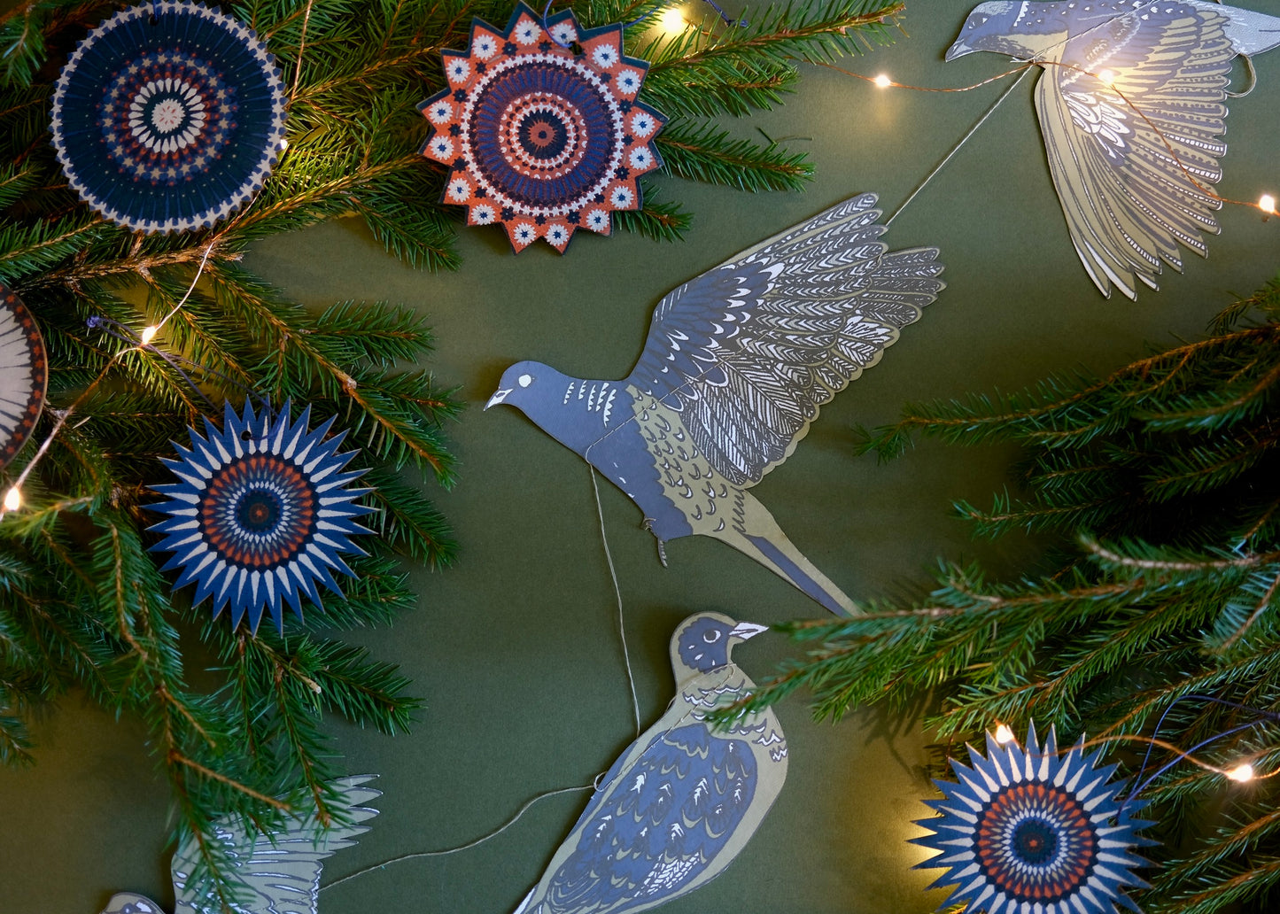 Turtle Doves Sewn Garland