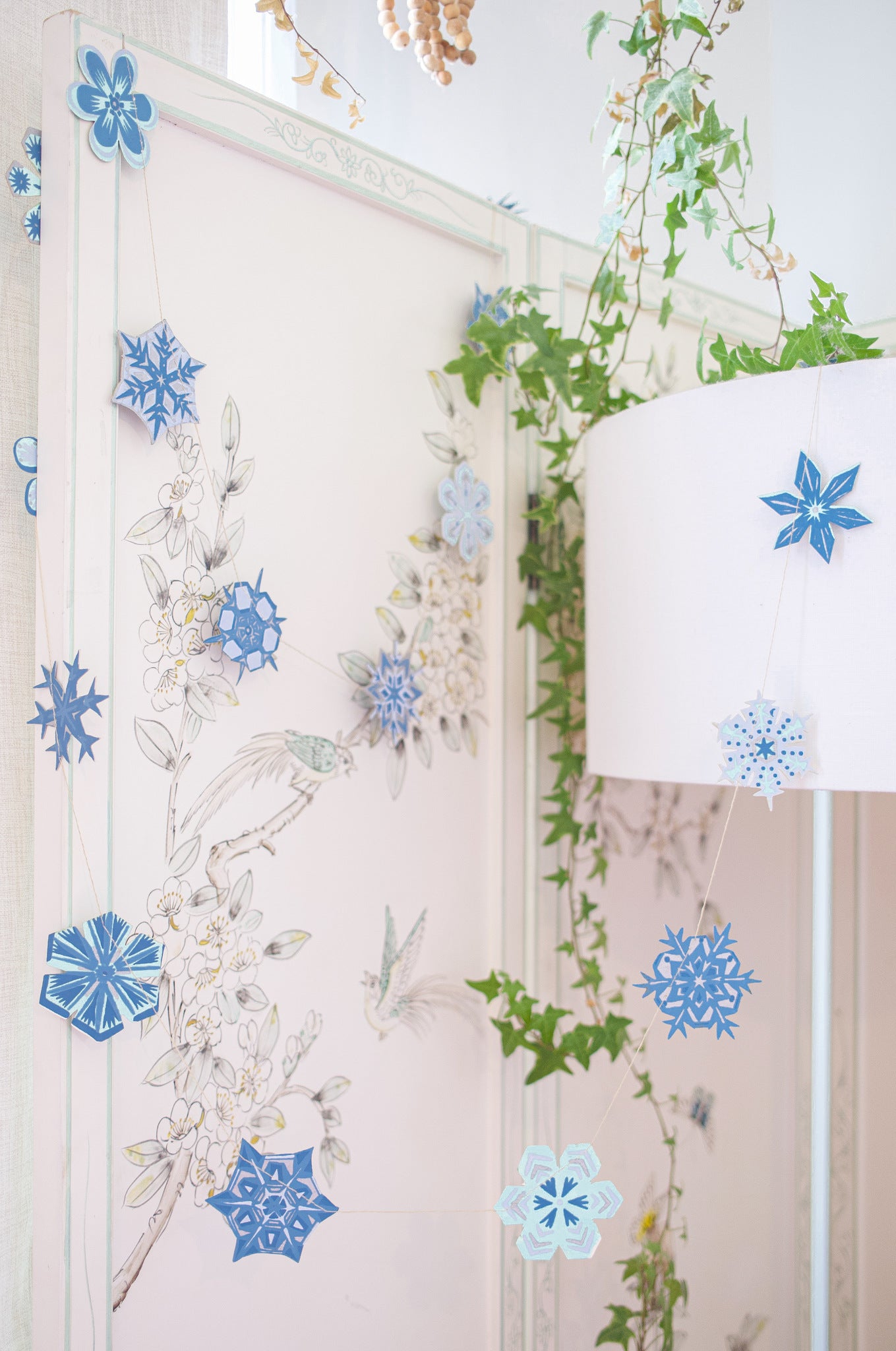 Snowflakes Sewn Garland